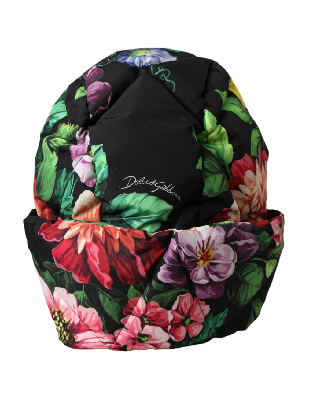 Dolce & Gabbana Black Floral Print Whole Head Wrap Hat by Dolce & Gabbana