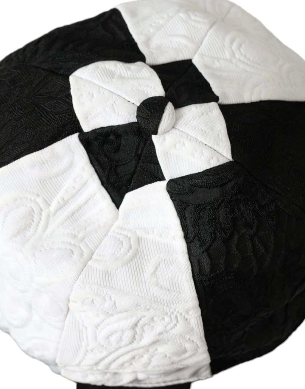 Dolce & Gabbana Black White Checkered Wide Brim Floppy Hat by Dolce & Gabbana