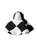 Dolce & Gabbana Black White Checkered Wide Brim Floppy Hat by Dolce & Gabbana