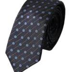 Dolce & Gabbana Black Blue Polka Dot Silk Adjustable Men Tie by Dolce & Gabbana