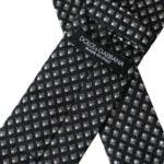 Dolce & Gabbana Black 100% Silk Patterned Adjustable Men Tie by Dolce & Gabbana