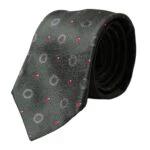Dolce & Gabbana Dark Gray 100% Silk Fantasy Adjustable Men Tie by Dolce & Gabbana