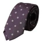 Dolce & Gabbana Purple 100% Silk Polka Dot Adjustable Men Tie by Dolce & Gabbana
