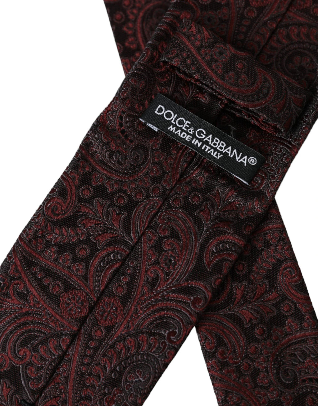 Dolce & Gabbana Bordeaux Patterned Silk Adjustable Men Tie by Dolce & Gabbana