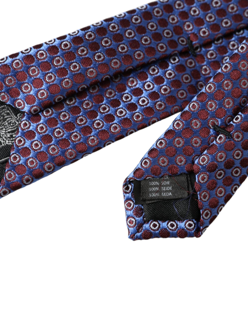 Cravate ajustable en soie à motifs bleus et violets Dolce &amp; Gabbana pour homme