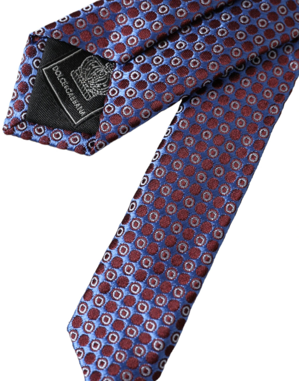Cravate ajustable en soie à motifs bleus et violets Dolce &amp; Gabbana pour homme