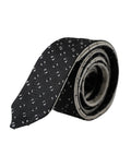 Dolce & Gabbana Black White Patterned Adjustable Tie by Dolce & Gabbana