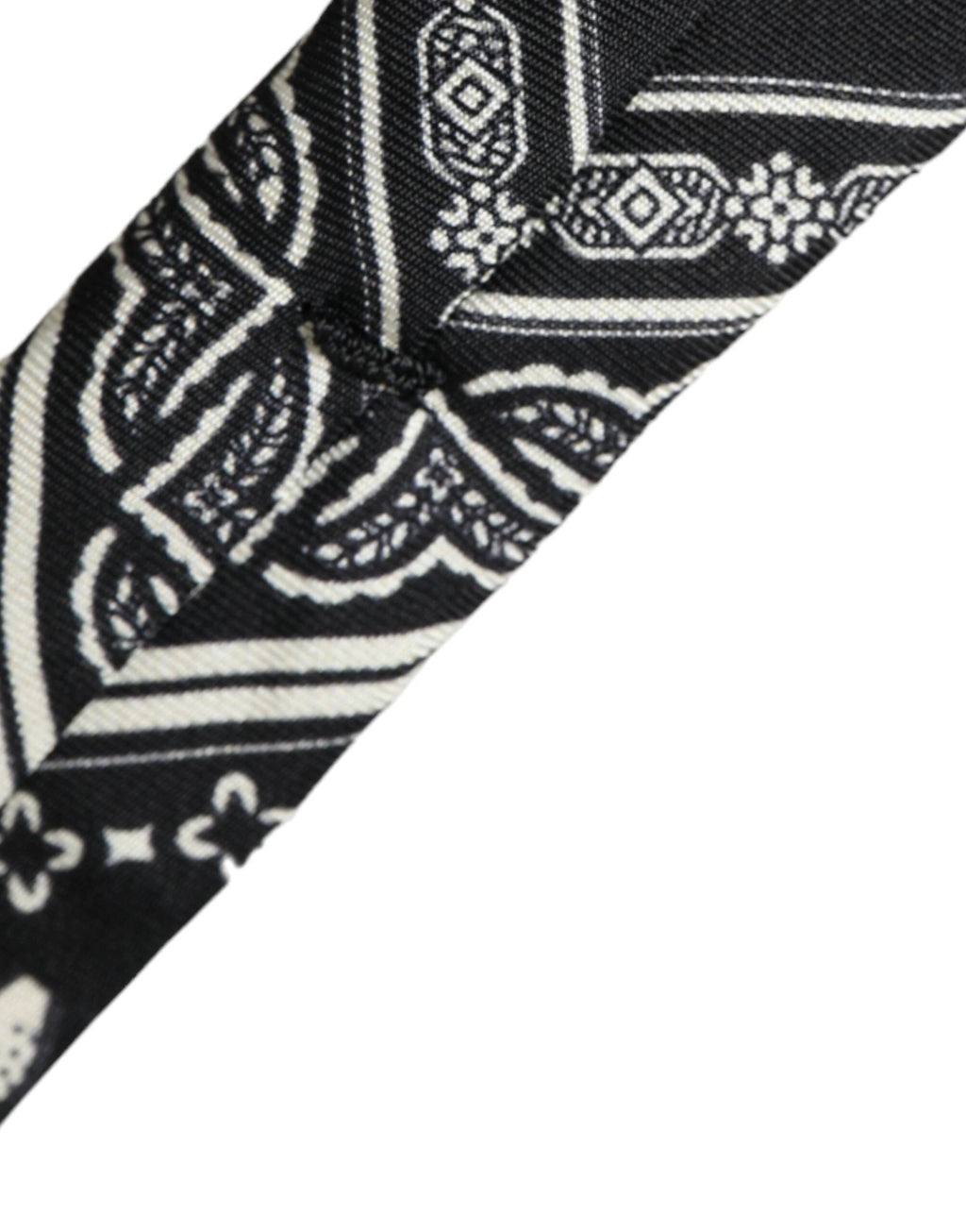 Dolce & Gabbana Black Patterned 100%Silk Adjustable Tie by Dolce & Gabbana