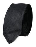Dolce & Gabbana Black Solid 100% Silk Adjustable Tie by Dolce & Gabbana