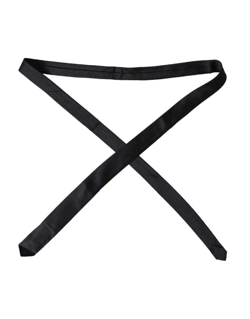 Dolce & Gabbana Black Solid 100% Silk Adjustable Tie by Dolce & Gabbana