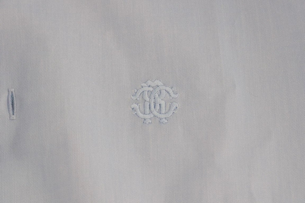 Cavalli Light Blue Cotton Slim Fit Dress Shirt by Cavalli