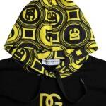 Dolce & Gabbana Black Logo Cotton Hooded Sweatshirt Sweater by Dolce & Gabbana