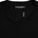 Dolce & Gabbana Black Cotton Round Neck Short Sleeves T-shirt by Dolce & Gabbana