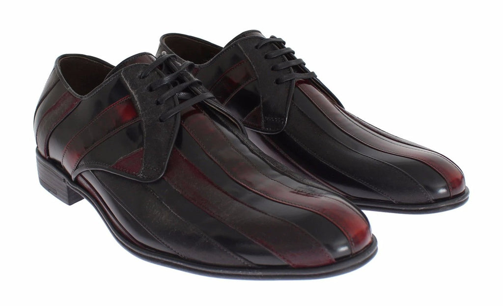 Dolce & Gabbana Black Bordeaux Leather Dress Formal Shoes by Dolce & Gabbana
