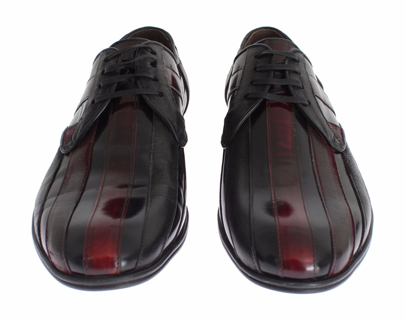 Dolce & Gabbana Black Bordeaux Leather Dress Formal Shoes by Dolce & Gabbana