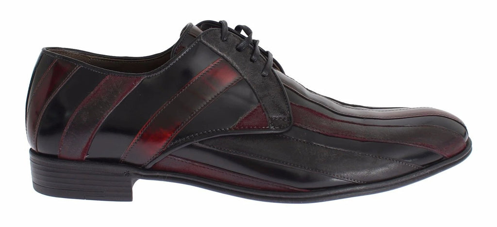Dolce & Gabbana Black Bordeaux Leather Dress Formal Shoes by Dolce & Gabbana
