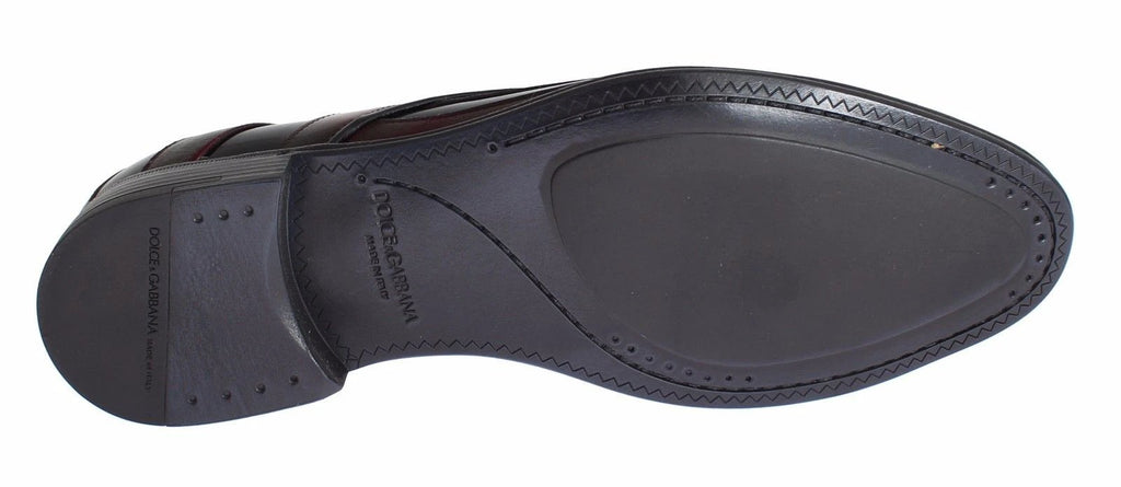 Dolce & Gabbana Black Bordeaux Leather Dress Formal Shoes by Dolce & Gabbana