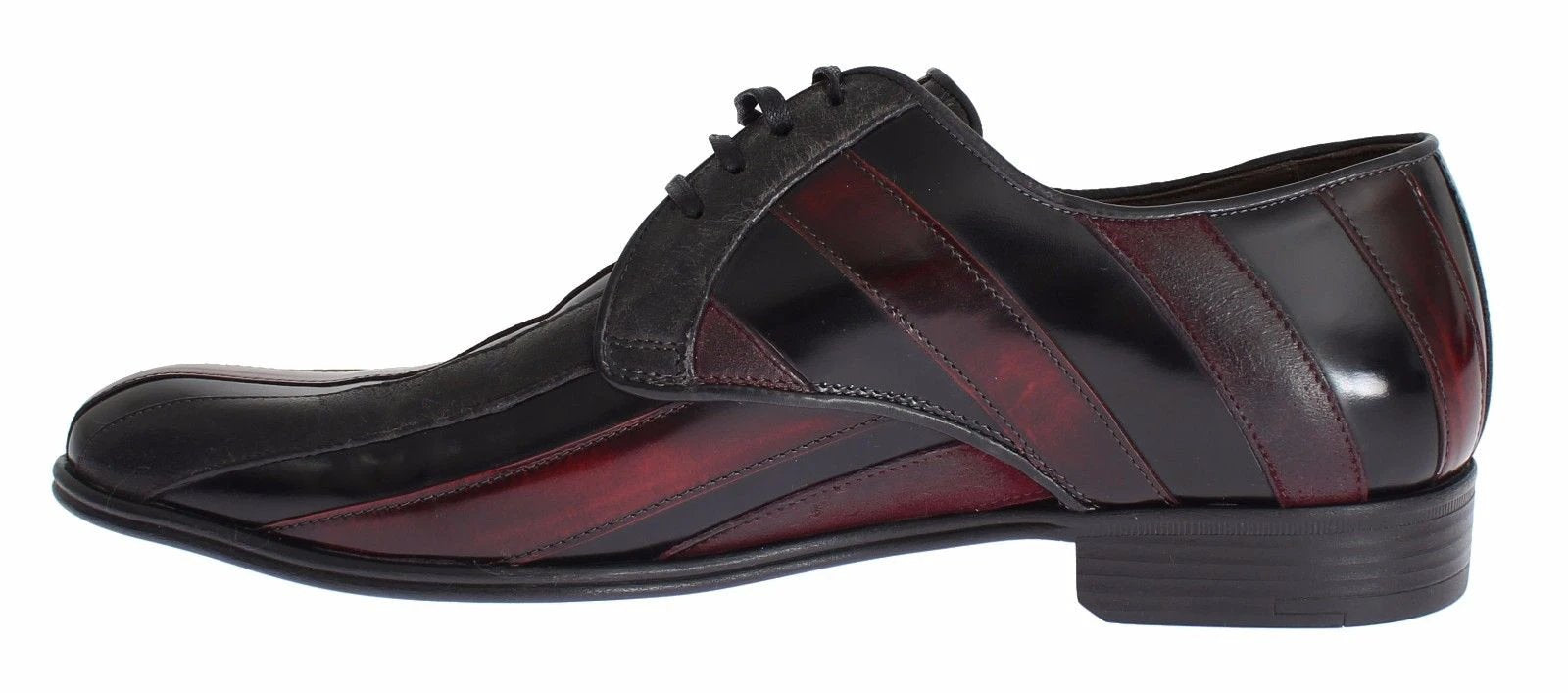 Dolce & Gabbana Black Bordeaux Leather Dress Formal Shoes by Dolce & Gabbana