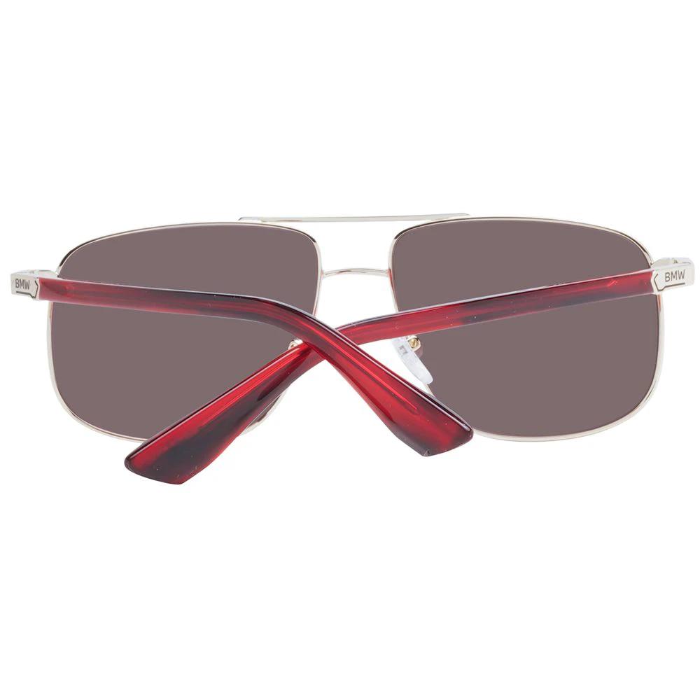 Lunettes de soleil BMW en métal or rose