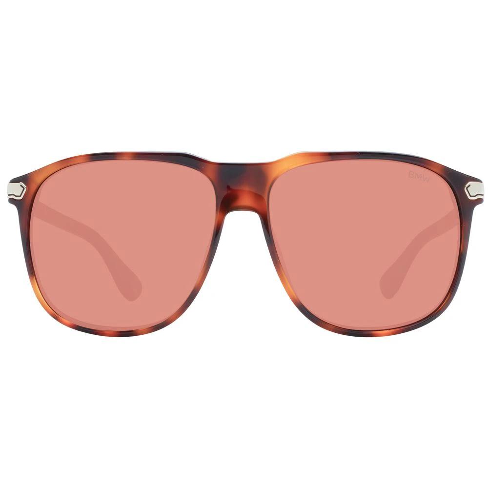 Lunettes de soleil en plastique marron BMW
