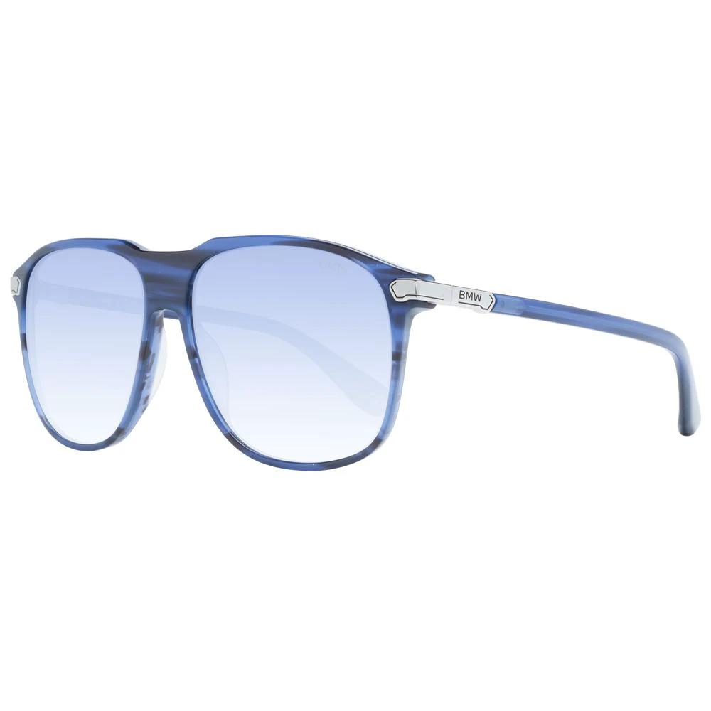 Lunettes de soleil en plastique bleu BMW