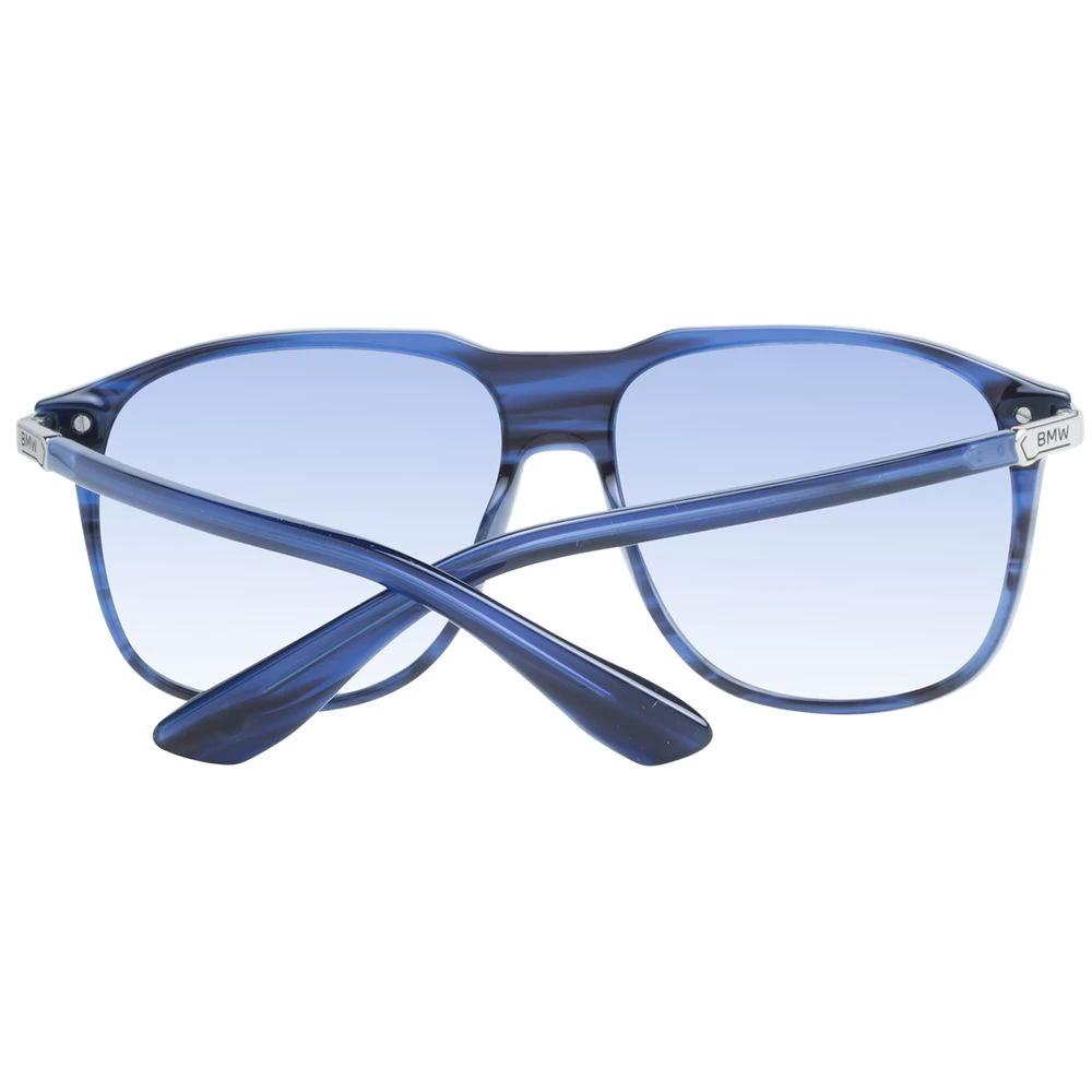 Lunettes de soleil en plastique bleu BMW