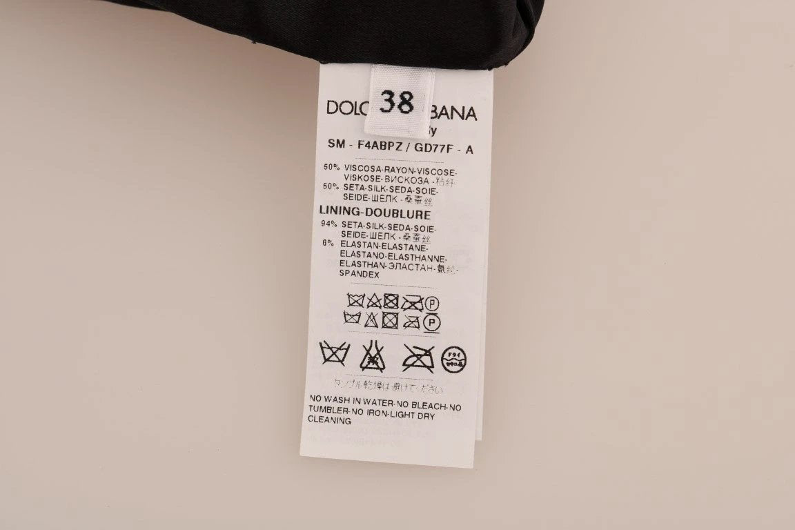 Dolce & Gabbana Brown Leopard Print Silk A-Line Skirt by Dolce & Gabbana