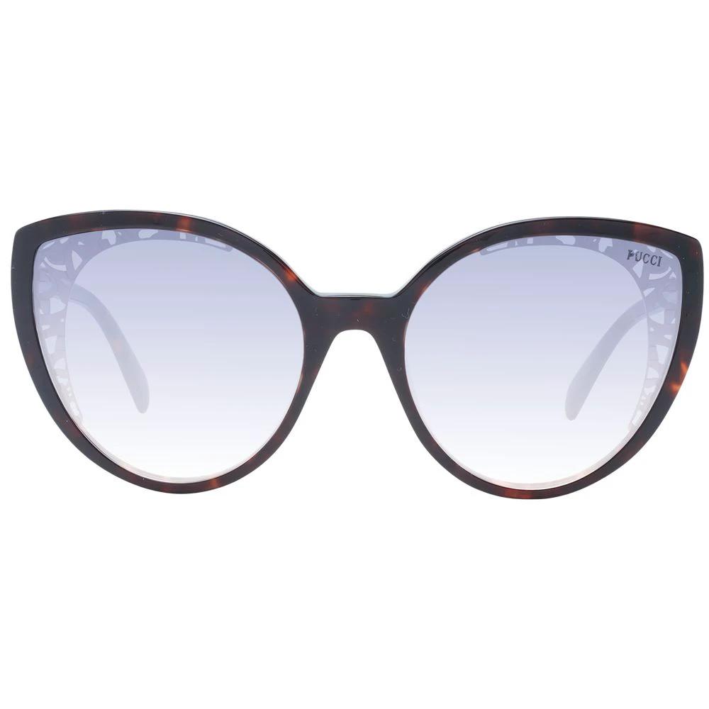 Lunettes de soleil en plastique marron Emilio Pucci