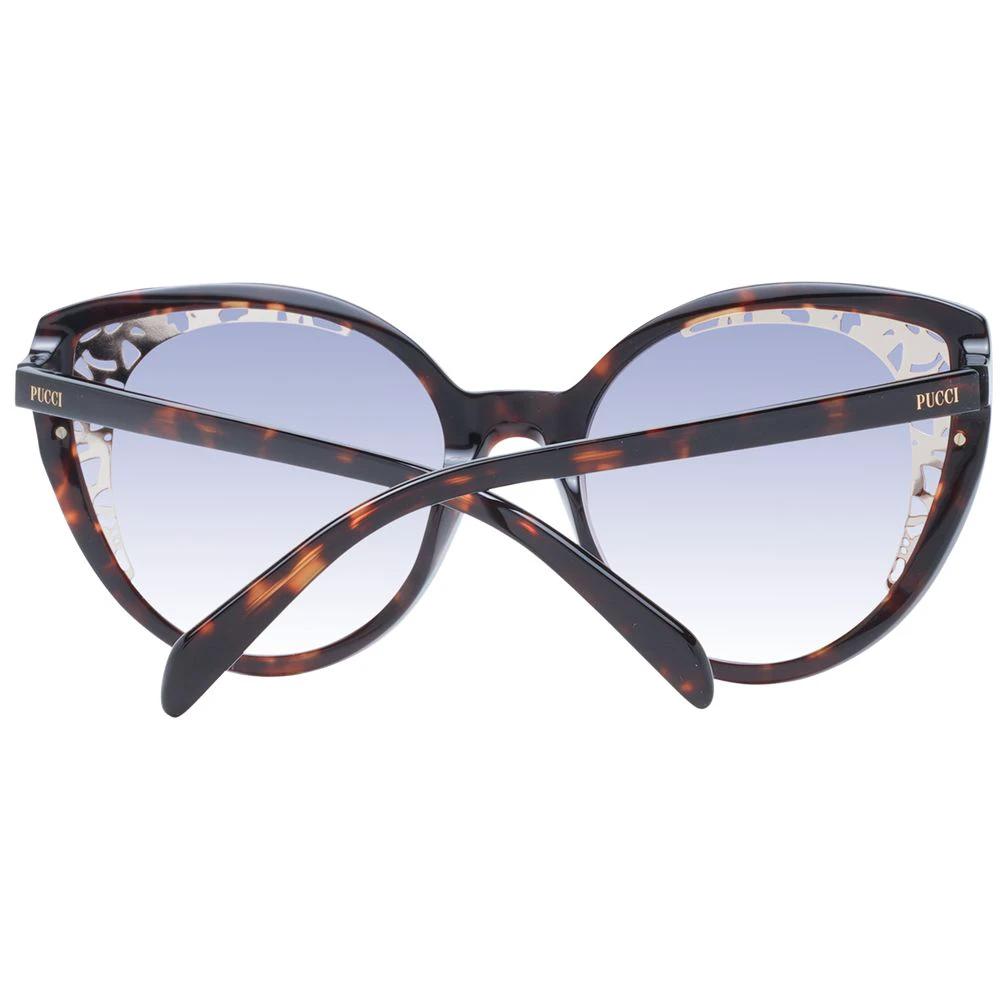 Lunettes de soleil en plastique marron Emilio Pucci