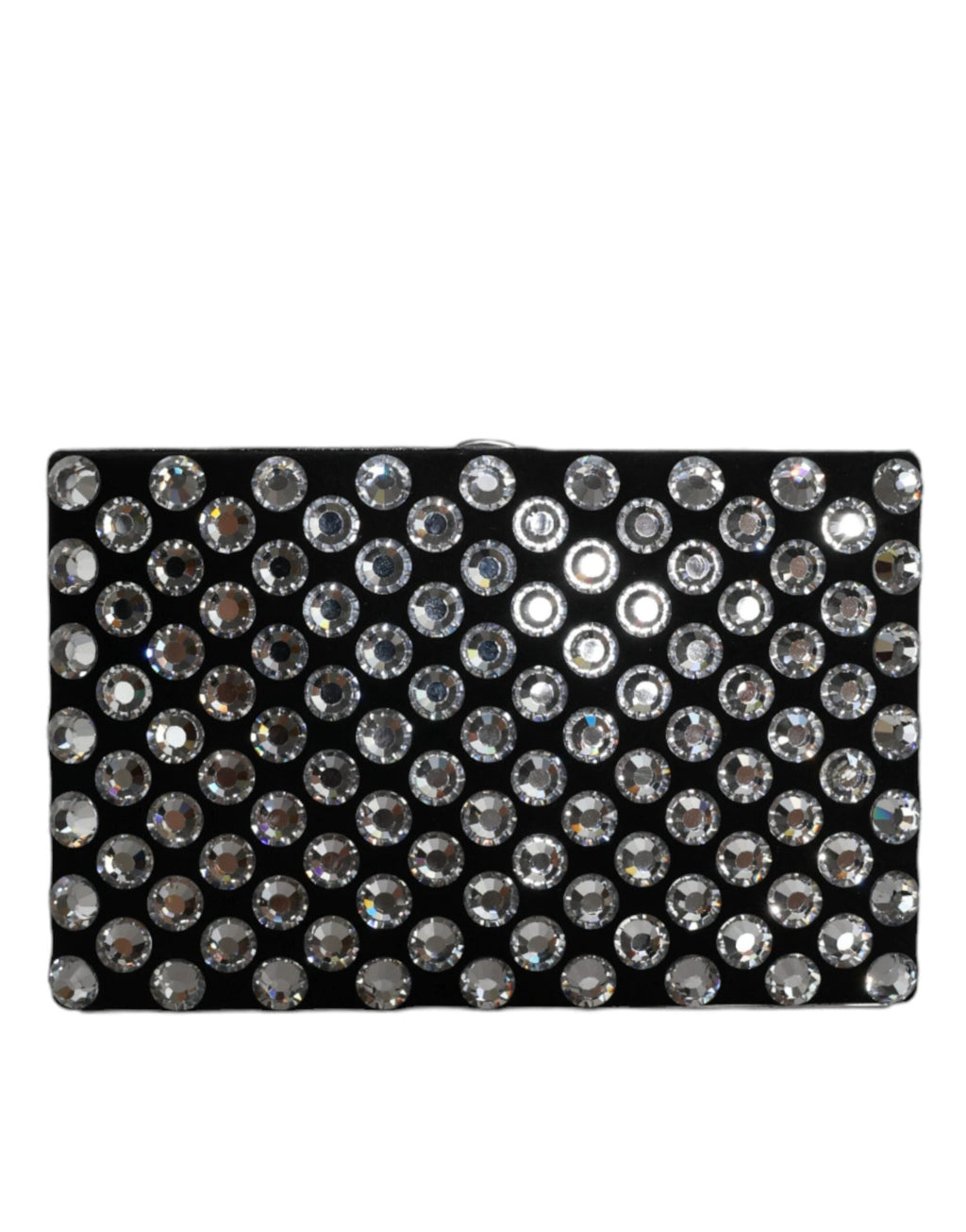 Dolce & Gabbana Black Velvet Crystal Clutch Evening Party Purse Bag by Dolce & Gabbana