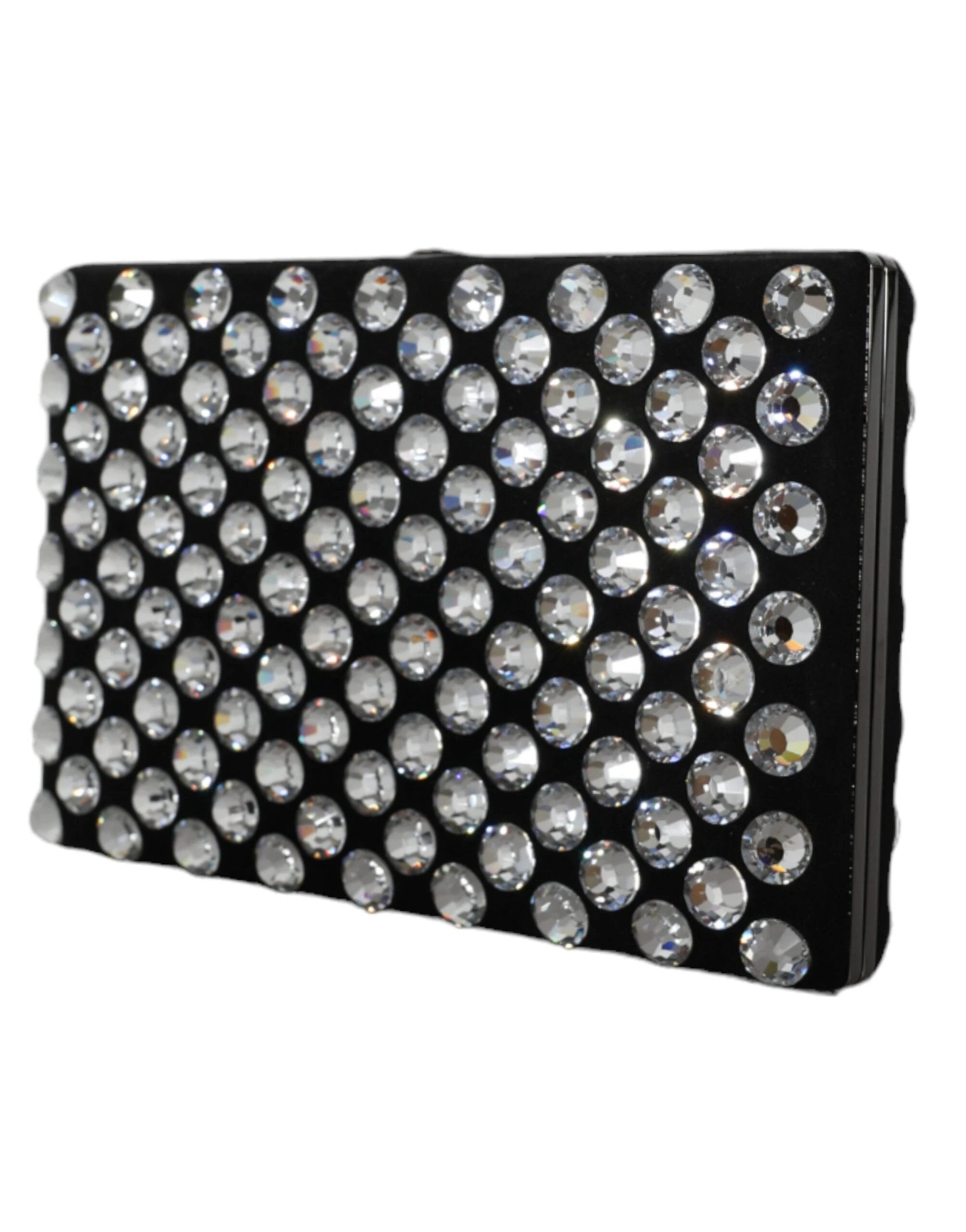 Dolce & Gabbana Black Velvet Crystal Clutch Evening Party Purse Bag by Dolce & Gabbana