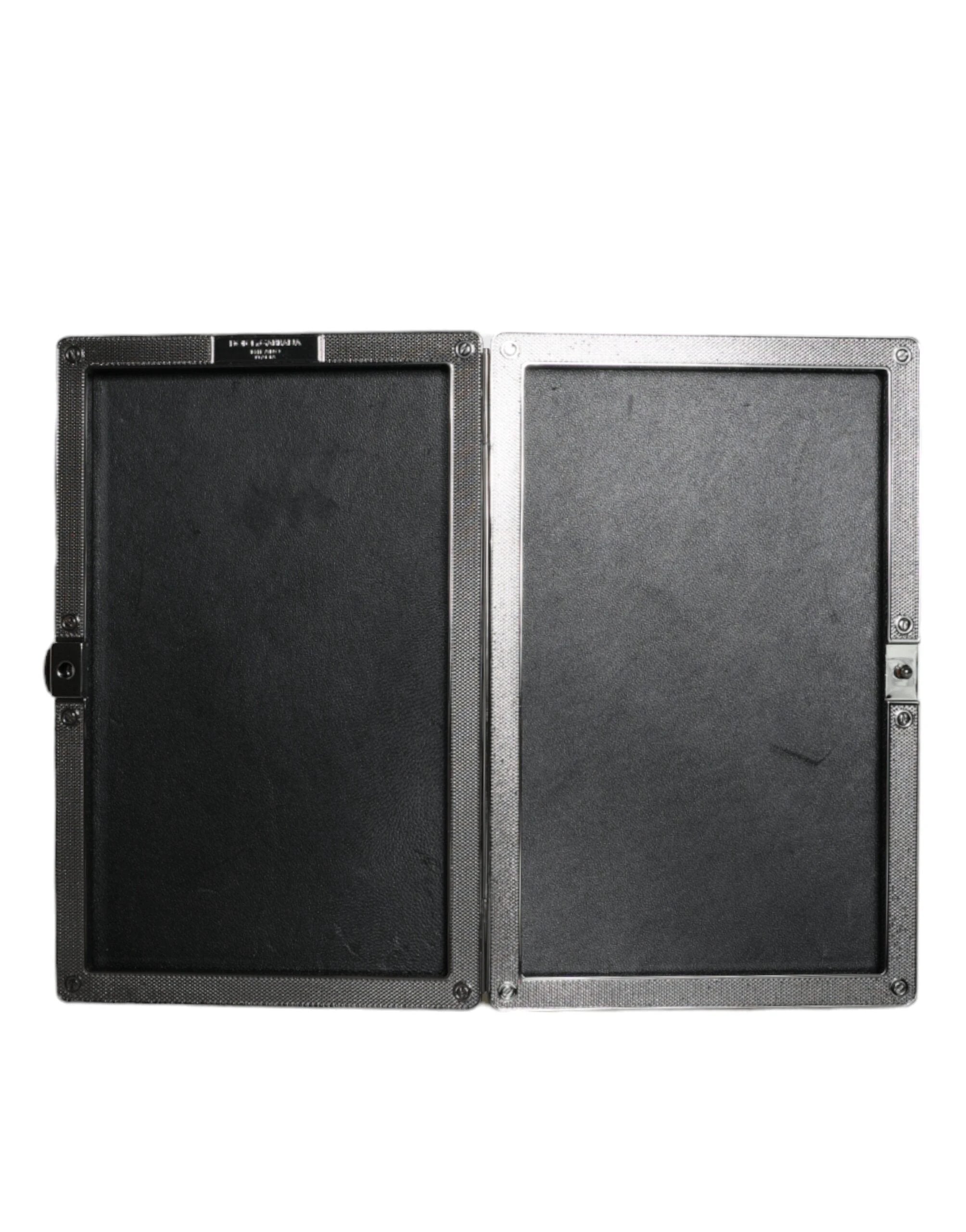 Dolce & Gabbana Black Velvet Crystal Clutch Evening Party Purse Bag by Dolce & Gabbana