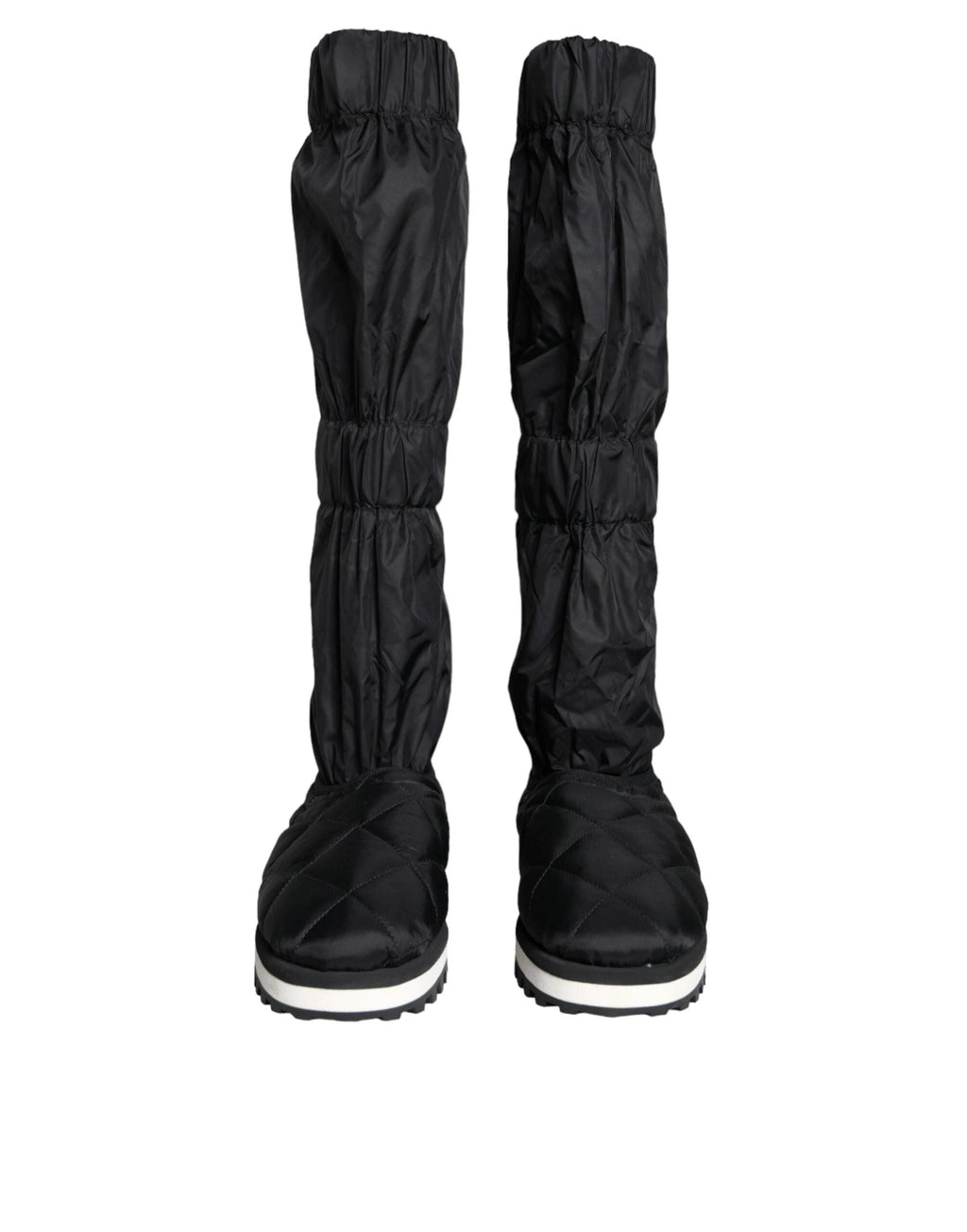Dolce & Gabbana Black Quilted High Top Boots Sneakers Shoes by Dolce & Gabbana
