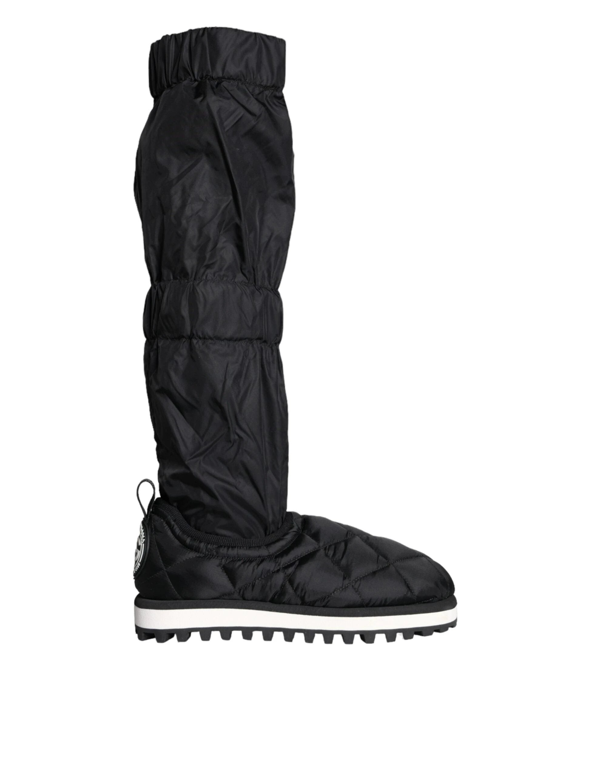 Dolce & Gabbana Black Quilted High Top Boots Sneakers Shoes by Dolce & Gabbana