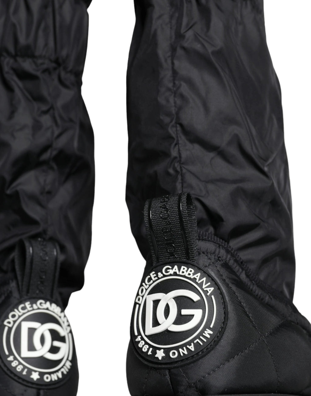 Dolce & Gabbana Black Quilted High Top Boots Sneakers Shoes by Dolce & Gabbana