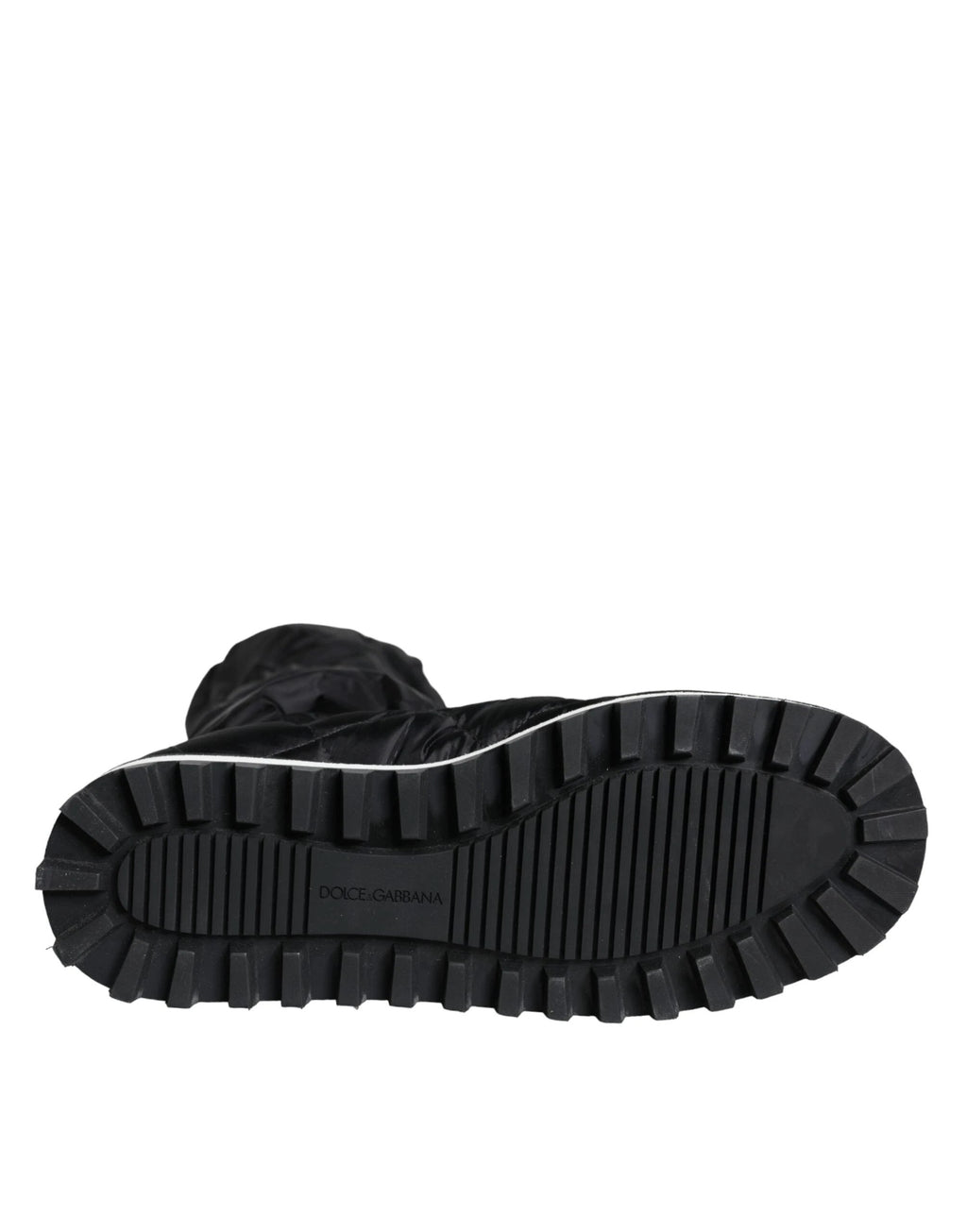 Dolce & Gabbana Black Quilted High Top Boots Sneakers Shoes by Dolce & Gabbana