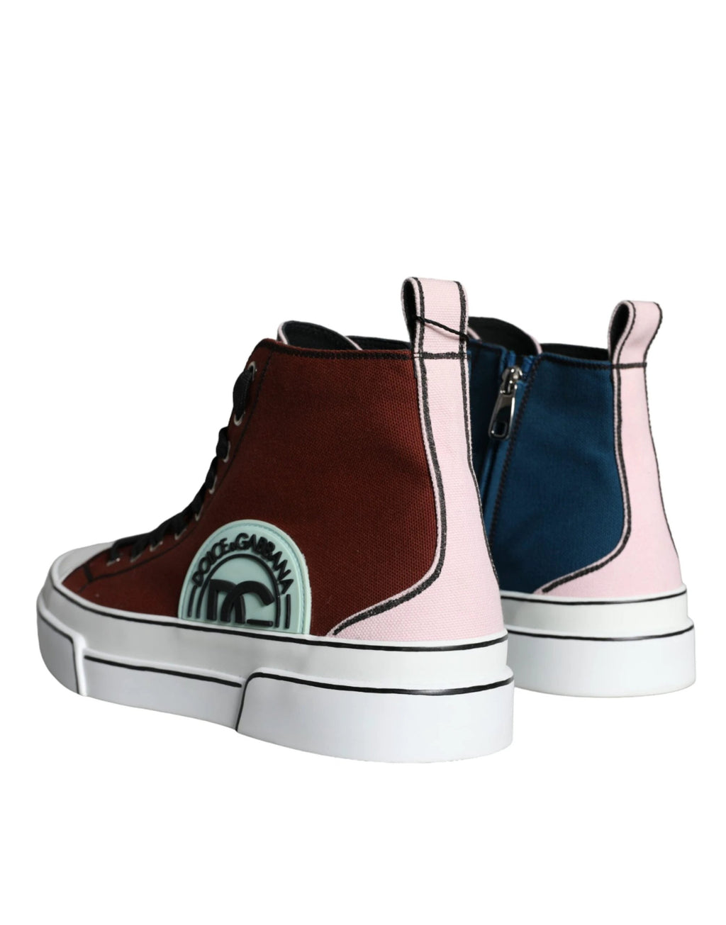 Dolce & Gabbana Multicolor Patchwork High Top Sneaker Shoes by Dolce & Gabbana