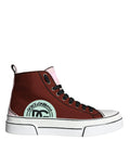 Dolce & Gabbana Multicolor Patchwork High Top Sneaker Shoes by Dolce & Gabbana