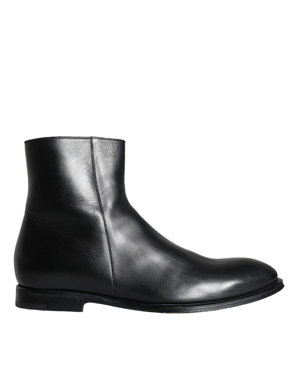 Dolce & Gabbana Black Calf Leather Men Ankle Boots Men Shoes by Dolce & Gabbana