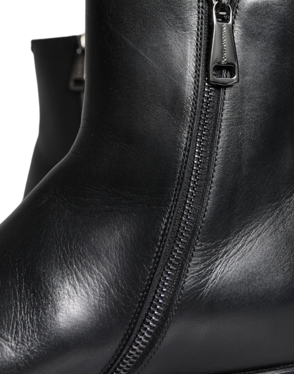 Dolce & Gabbana Black Calf Leather Men Ankle Boots Men Shoes by Dolce & Gabbana