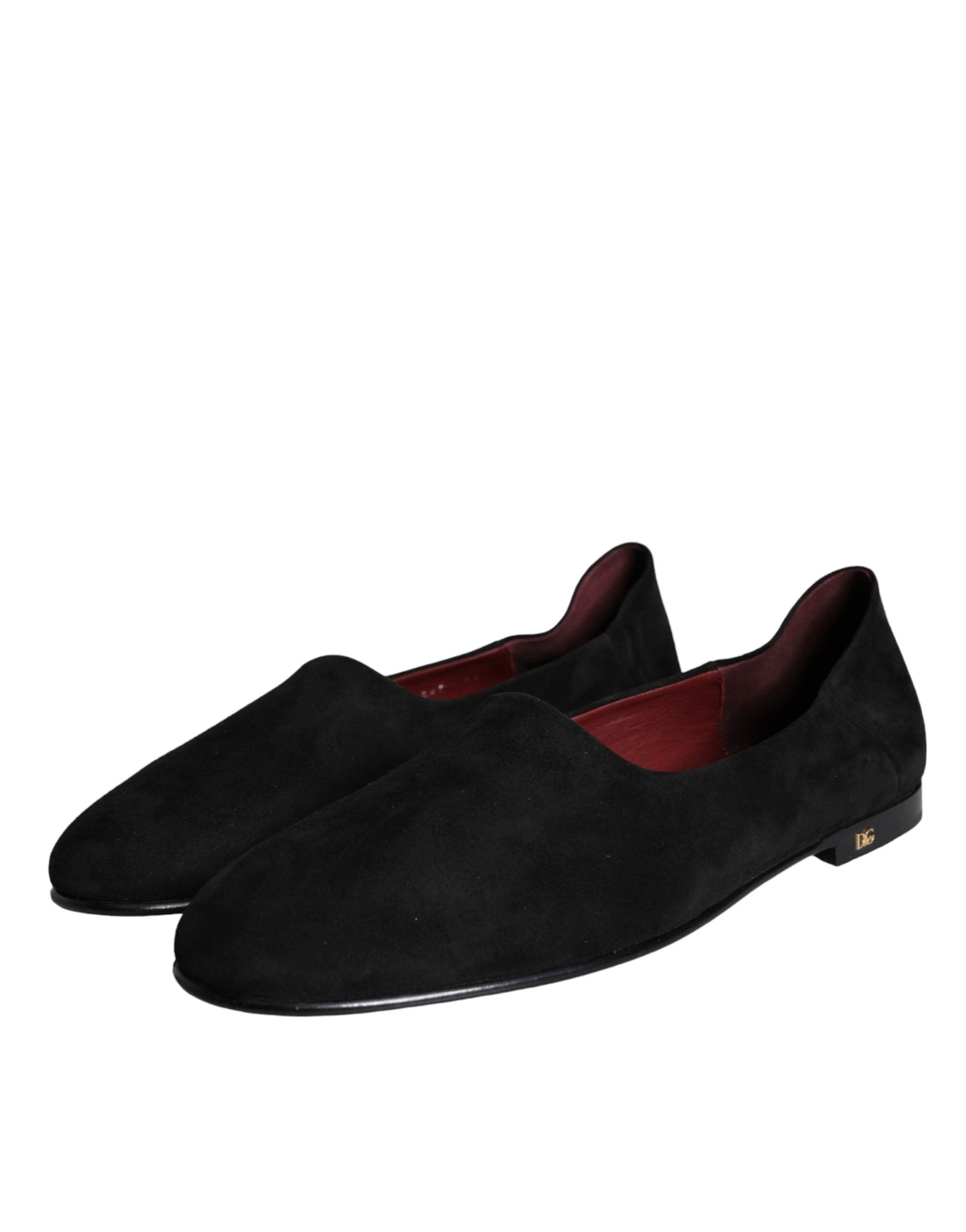 Dolce & Gabbana Black Suede Loafers Formal Slip On Shoes by Dolce & Gabbana