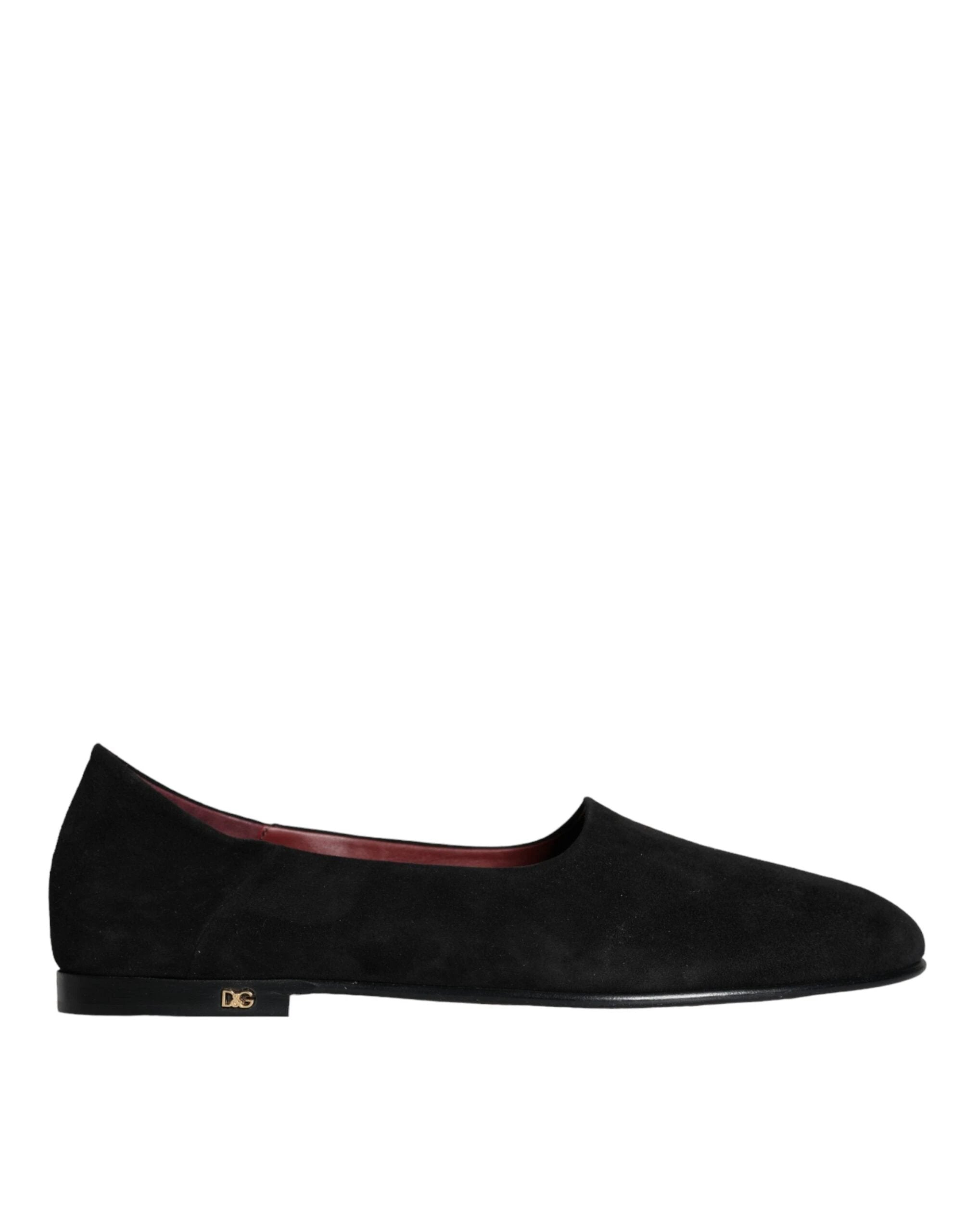 Dolce & Gabbana Black Suede Loafers Formal Slip On Shoes by Dolce & Gabbana