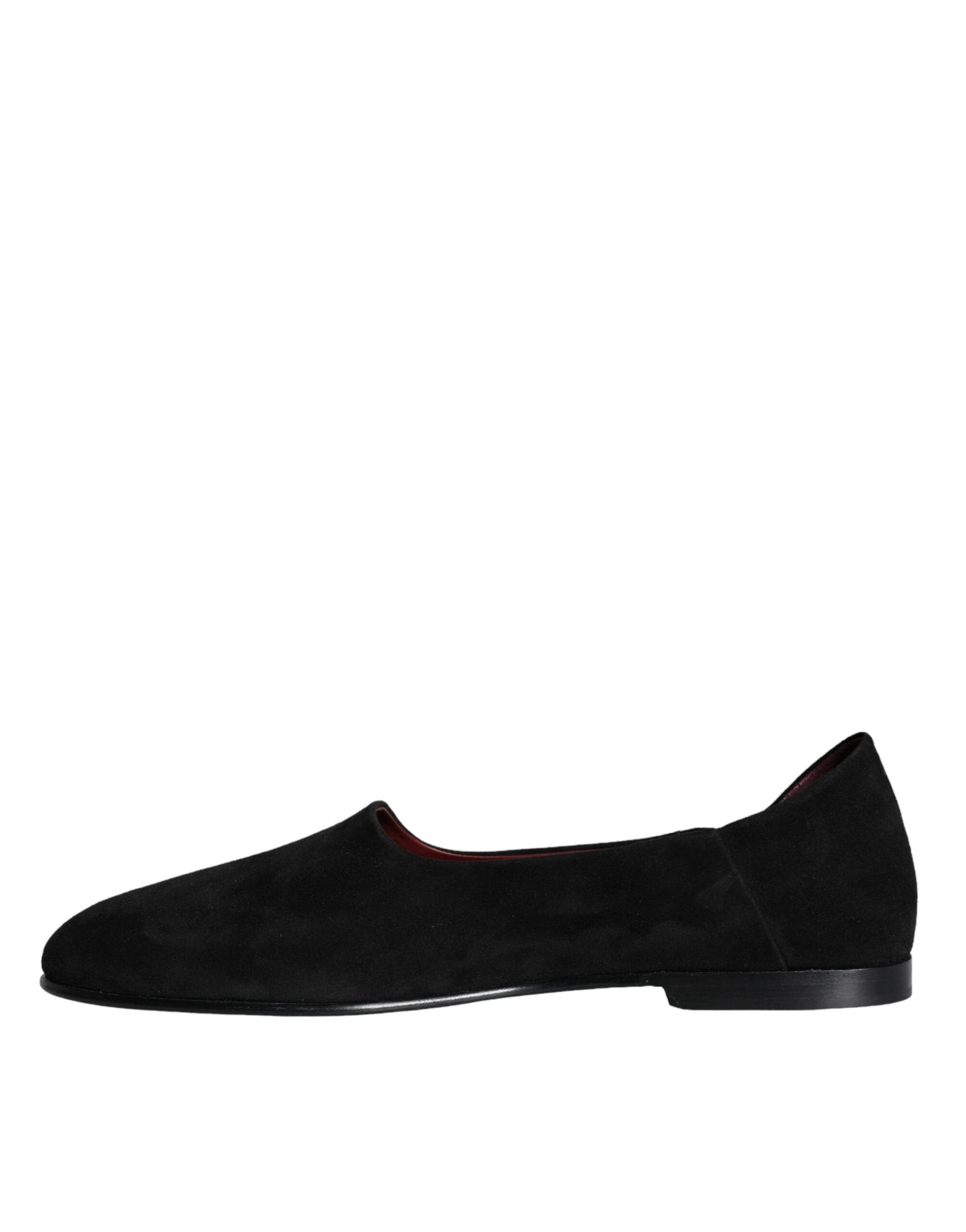 Dolce & Gabbana Black Suede Loafers Formal Slip On Shoes by Dolce & Gabbana