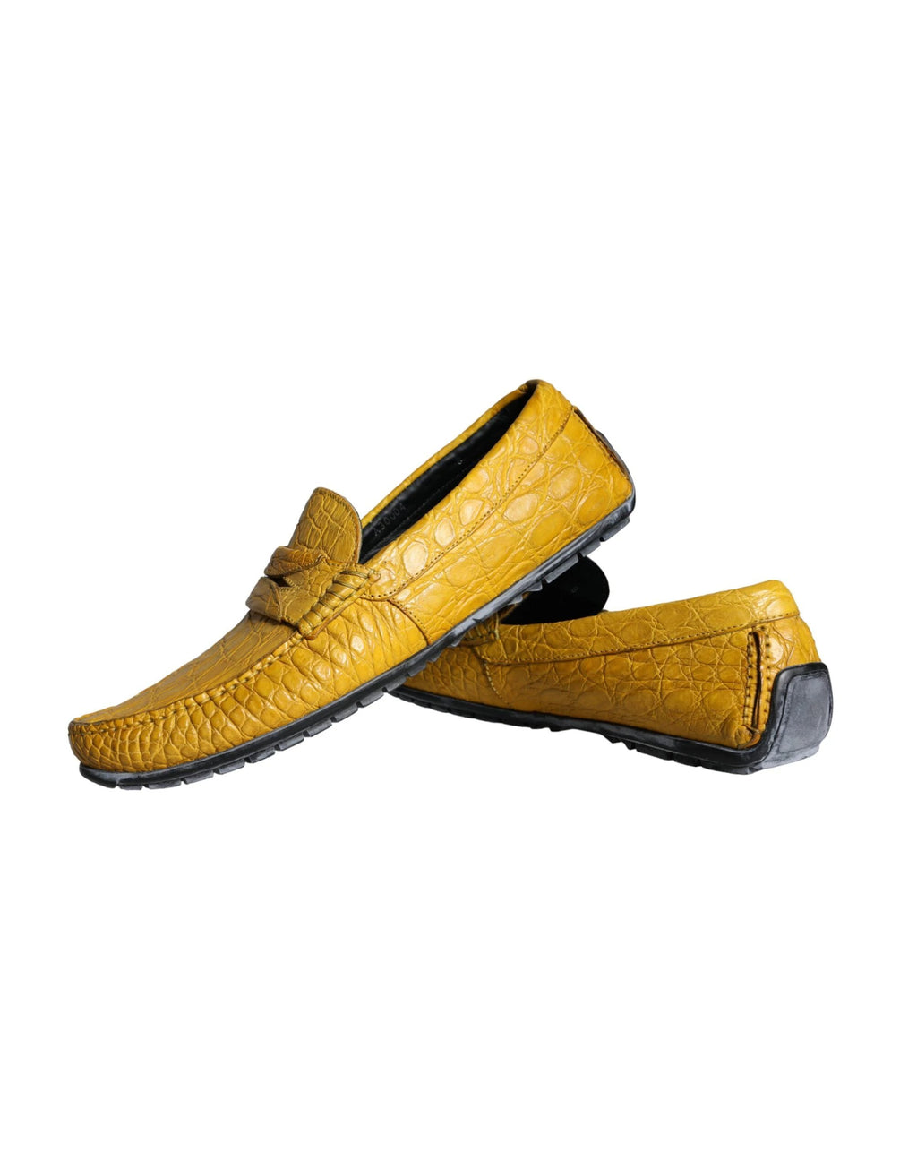Dolce & Gabbana Yellow Leather Slip Mocassin Loafers Shoes by Dolce & Gabbana