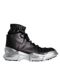 Dolce & Gabbana Black Nylon Galileo High Top Sneakers Shoes by Dolce & Gabbana