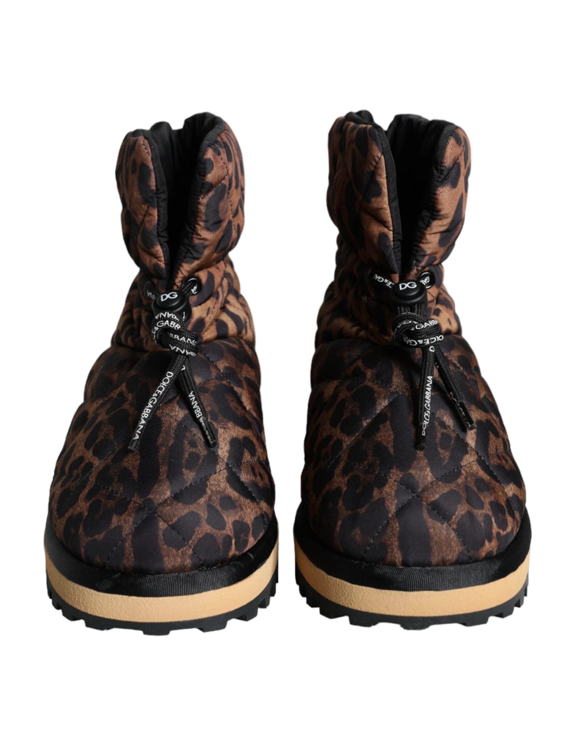 Dolce & Gabbana Brown Leopard Ankle Boots Padded Shoes by Dolce & Gabbana