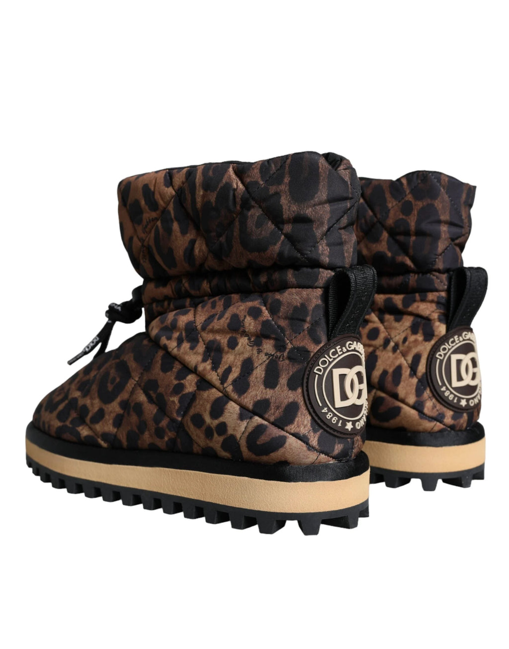 Dolce & Gabbana Brown Leopard Ankle Boots Padded Shoes by Dolce & Gabbana