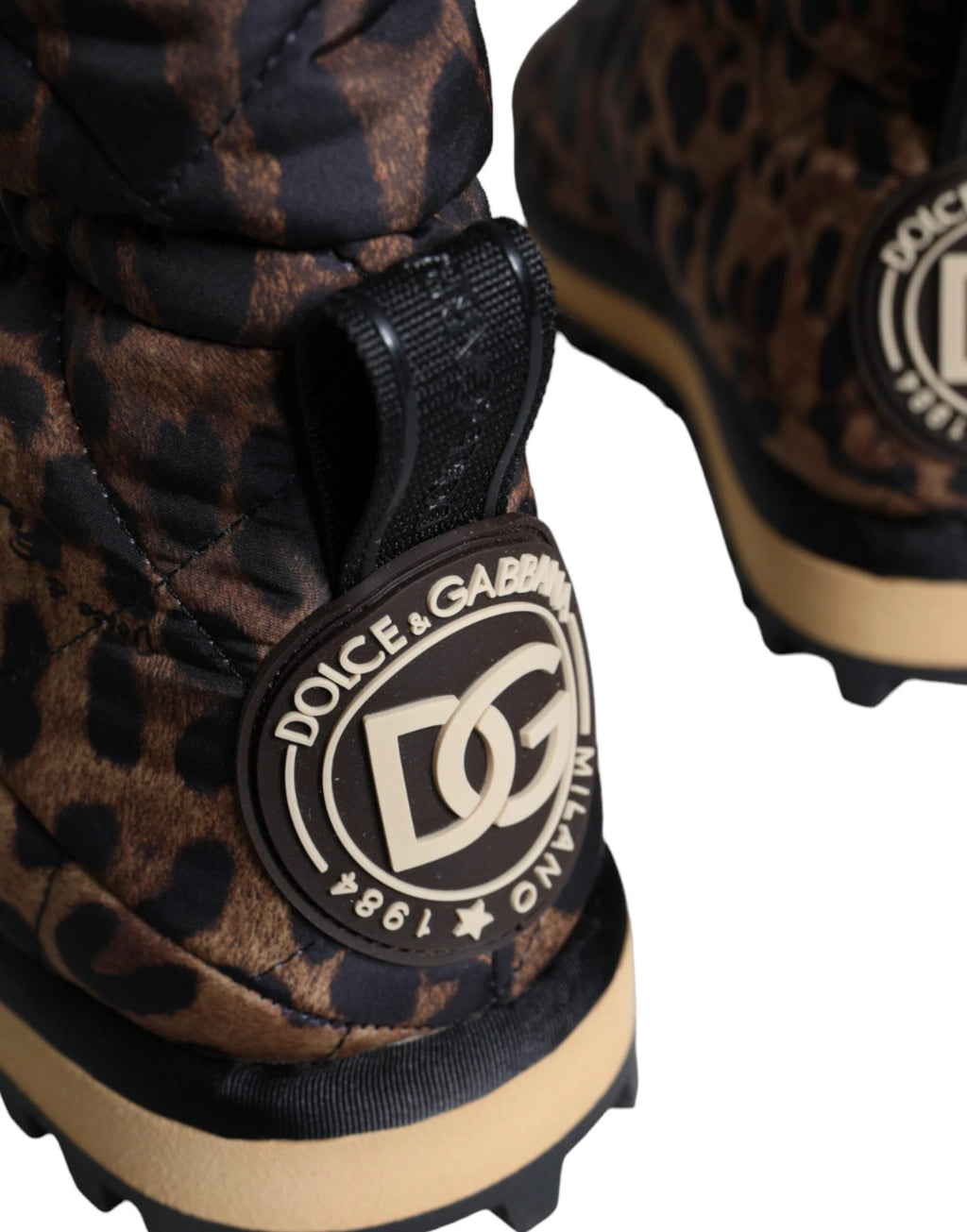 Dolce & Gabbana Brown Leopard Ankle Boots Padded Shoes by Dolce & Gabbana