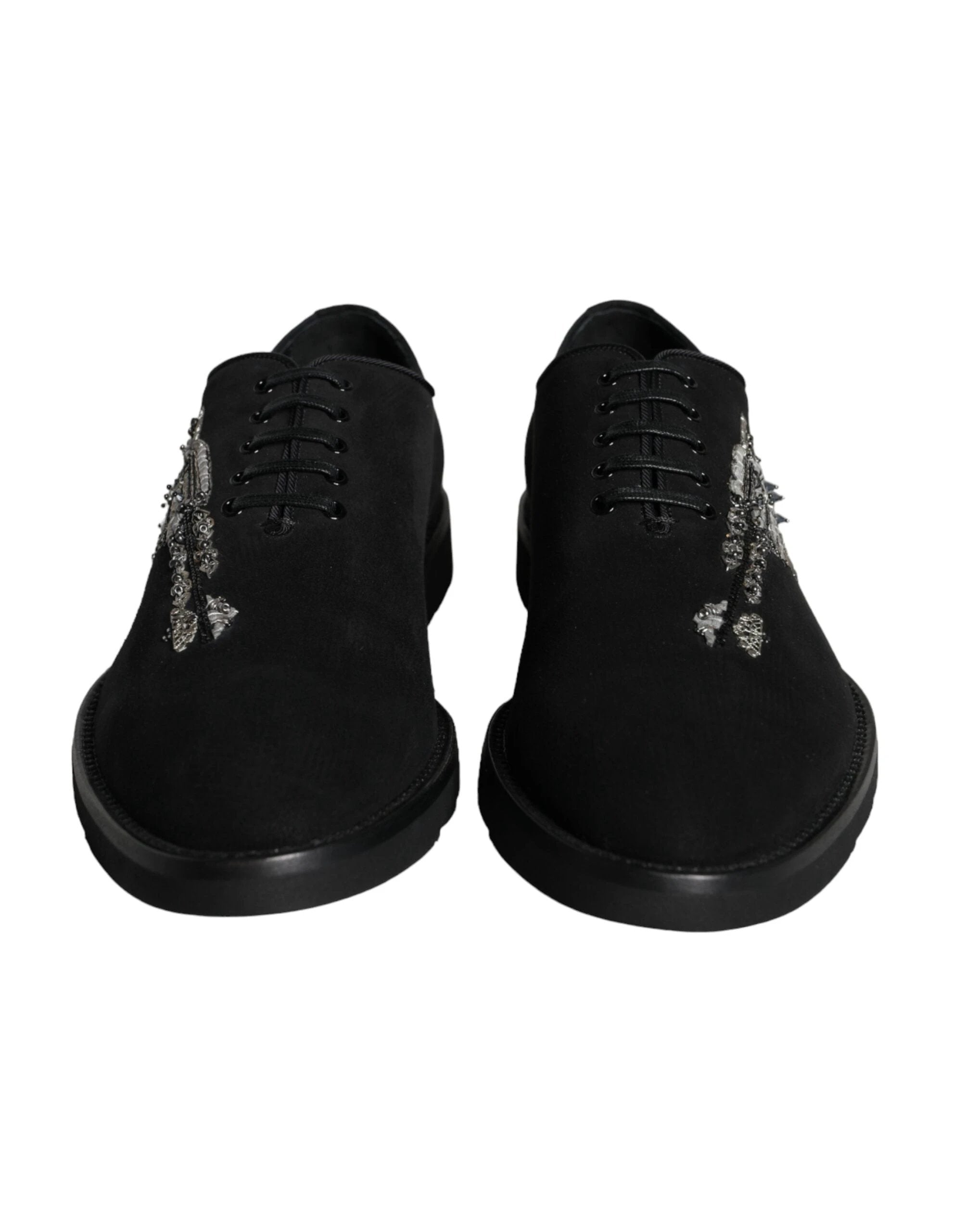 Dolce & Gabbana Black Suede Sicilia Lace Up Formal Shoes by Dolce & Gabbana