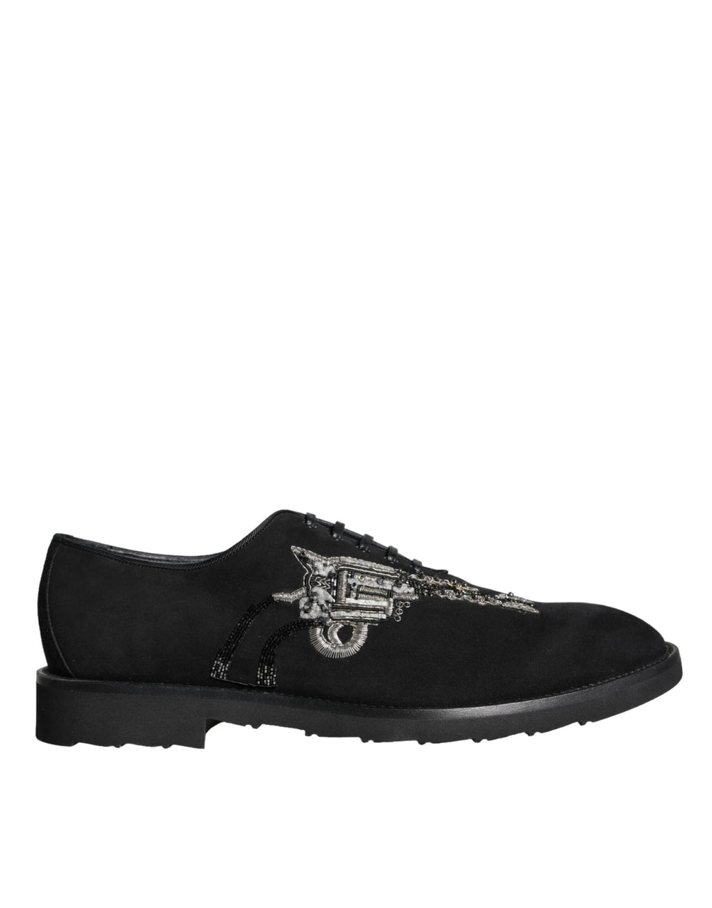 Dolce & Gabbana Black Suede Sicilia Lace Up Formal Shoes by Dolce & Gabbana